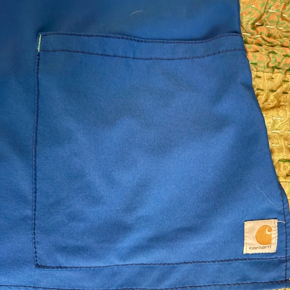 Carhartt Force Royal Blue Modern Fit Scrub Top XL - Picture 3 of 5